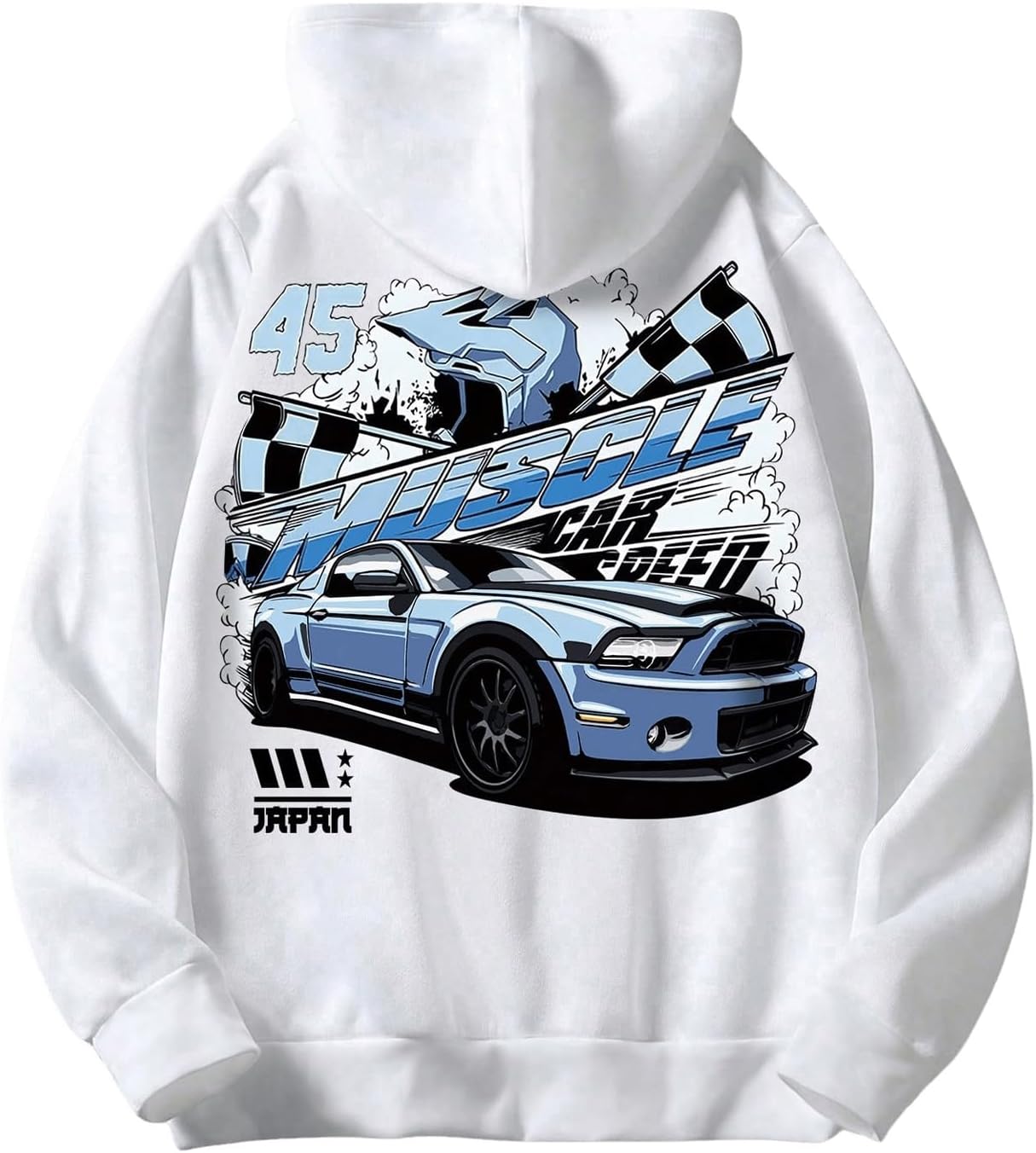 Men'S Long Sleeve Lightweight Drawstring Letter Print Graphic Hoodies Sweatshirt Tops