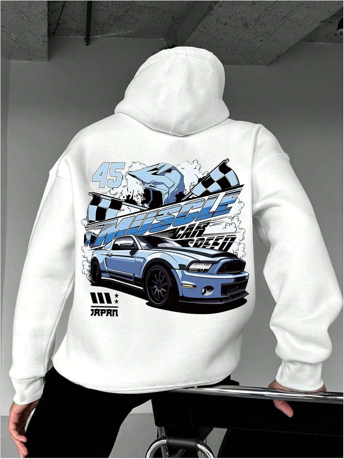 Men'S Long Sleeve Lightweight Drawstring Letter Print Graphic Hoodies Sweatshirt Tops
