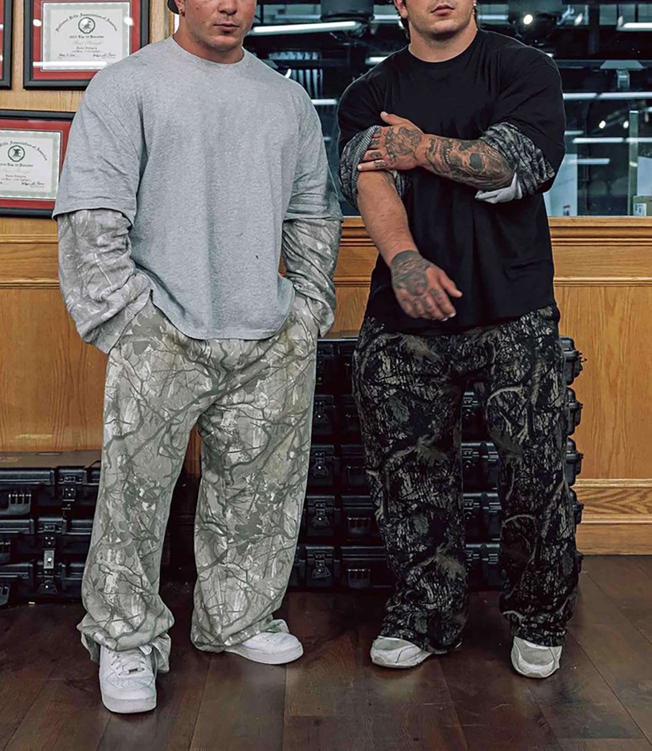 Mens Baggy Sweatpants Athletic Graphic Print Joggers Workout Streetwear Pants with Pockets